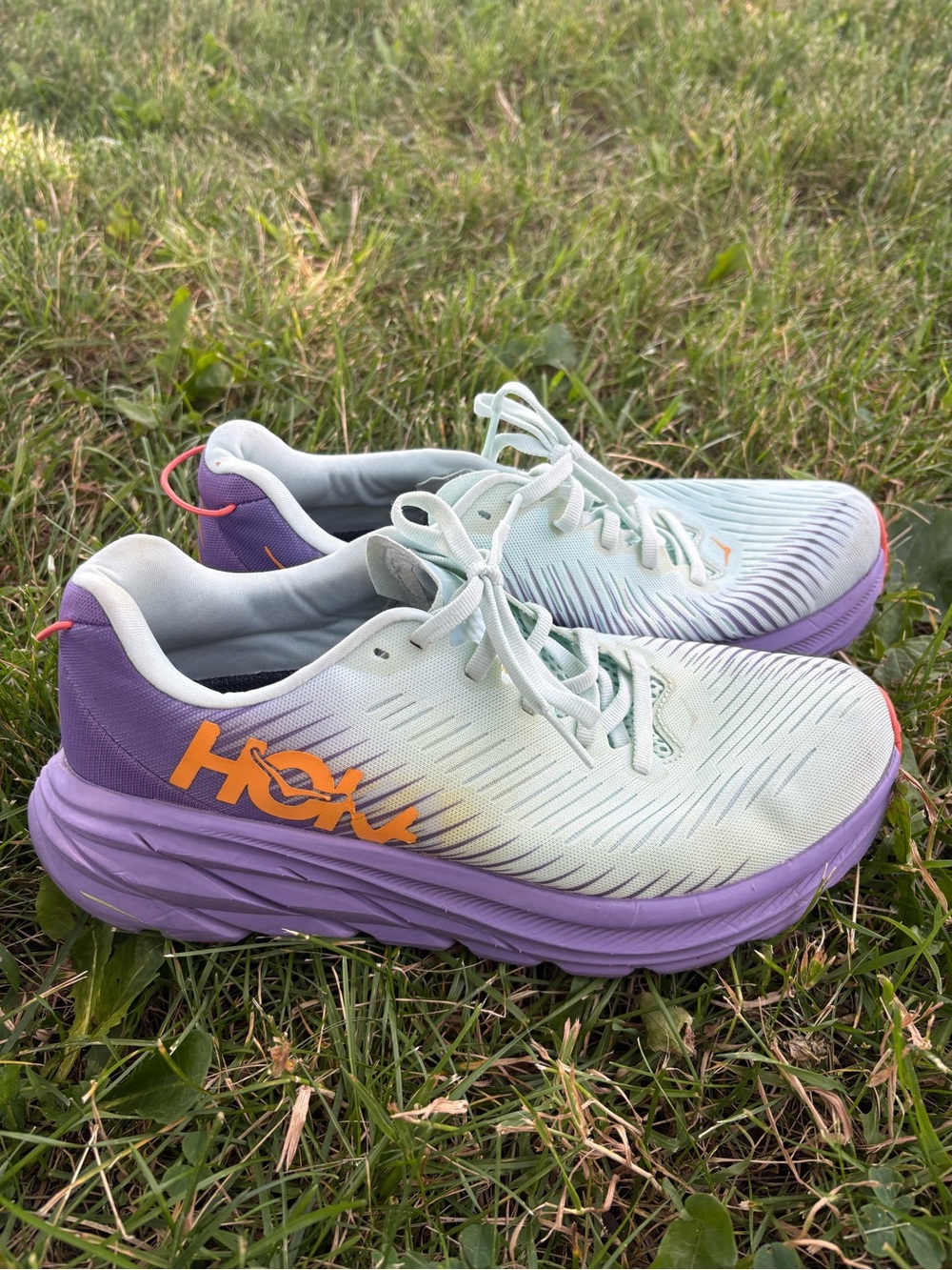 HOKA Rincon 3 Women’s Size 8.5 Blue Glass Chalk Violet Running Shoes